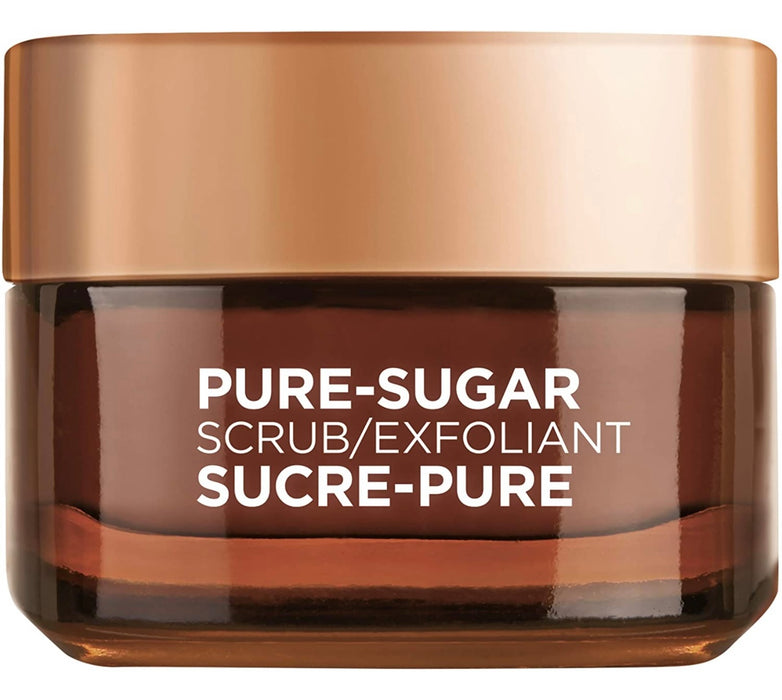 L'Oreal Paris Pure-Sugar Scrub With 3 Fine Sugars + Cocoa Nourish and Soften, 1.7 oz