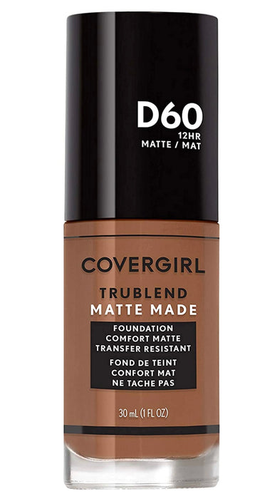 Covergirl Trublend Matte Made Liquid Foundation, D60 UPC 3614225304378