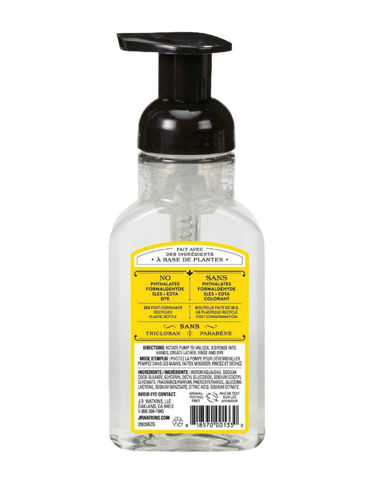 J.R. Watkins Foam Hand Soap, Lemon, 9 oz