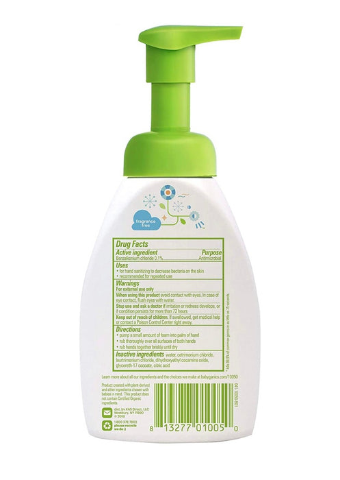 Babyganics Alcohol-free Foaming Hand Sanitizer Fragrance Free 8.45 Oz Bottles
