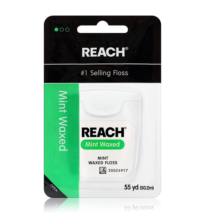 Reach Dental Floss, Mint, Waxed, 55 Yard