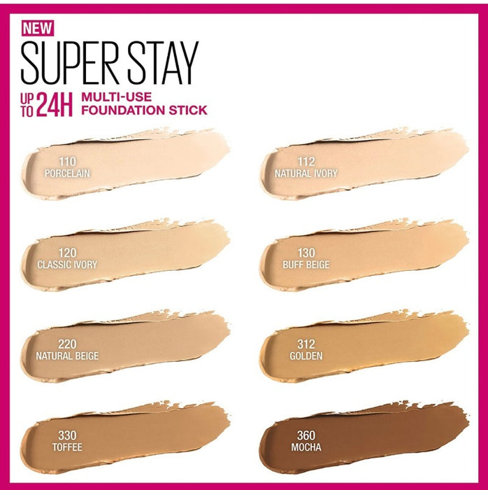 Maybelline Super Stay Foundation Stick For Normal to Oily Skin, Fair Porcelain (120)