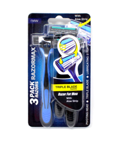 Razormax 3-Pack of Triple Blade Razors, Mens