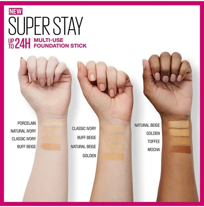 Maybelline Super Stay Foundation Stick For Normal to Oily Skin, Light Beige (118)