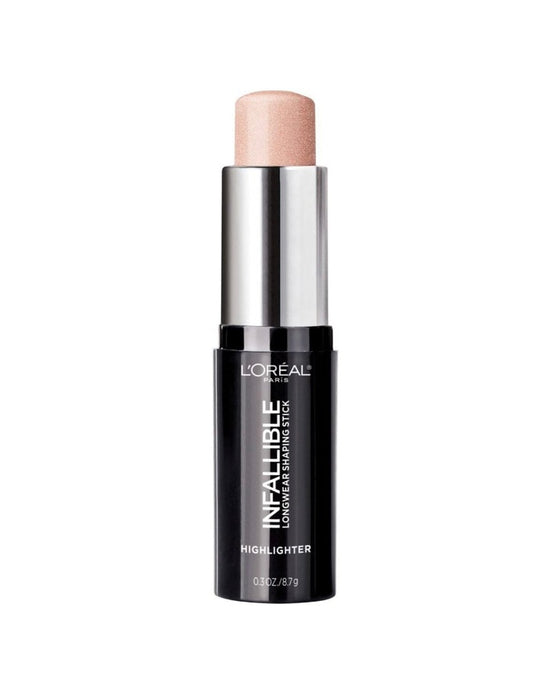 L'Oreal Paris Infallible Longwear Highlighter Shaping Stick, Slay in Rose (41)