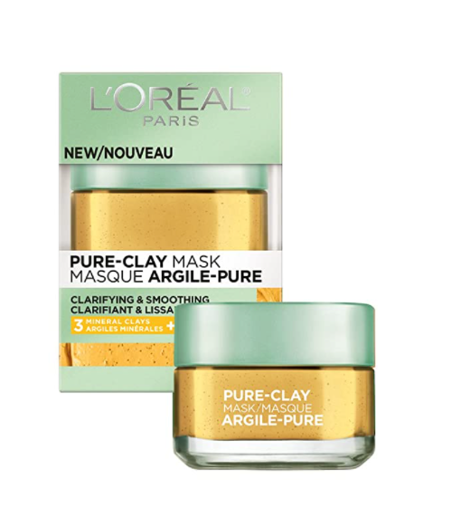 L'Oreal Paris Skincare Pure Clay Face Mask with Yuzu Lemon 1.7 oz.
